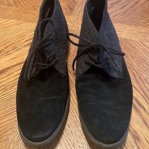 Alfani - Men's Black Suede two tone Boots size 9